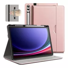 Jetech Funda Para Samsung Galaxy Tab S9 Plus De 12,4 Rosa