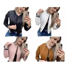 Blusa De Frio Jaquetinha Bomber Casaco Blazer Listra Top