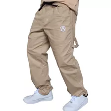 Calça Masculina Cargo Larga Skate Cargo Bege Street Boss