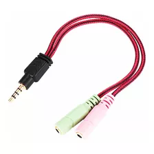 Adaptador De Áudio 1-p3 X 2-p2 3.5mm Headset Smartphone Note