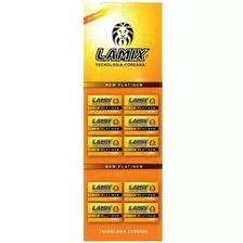 Lamina Barbear Platinum Lamix 10 Ct = 500 Unidades De Lamina