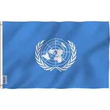 Bandera De Las Naciones Unidas Anley, Poliéster, Para Colgar