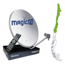 Kit Decodificador Magic Tv Hd + Antena Satelital + Lnb Doble