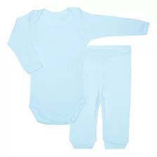 Body Calça Bebe Canelado Masculino Feminino Azul Rosa Branco