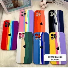 Forro Case Silicone Original Arcoiris iPhone 13 Pro Max 