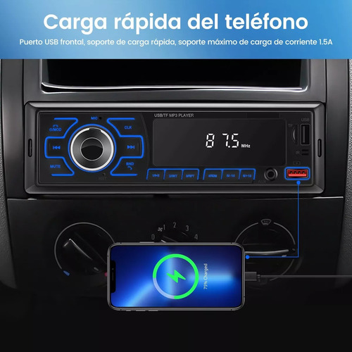 Autoestreo 1 Din Bluetooth Reproductor Mp3 Radio 2 Usb Aux Foto 8