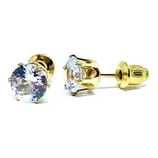 Brincos Ponto Luz 6mm Banho De Ouro 18k