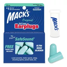 Protetor Auricular Macks Earplug Ultra 33db 10 Pares Cor Azul