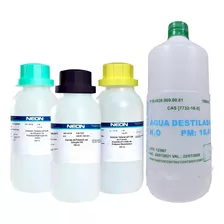 Kit Solução Tampão Ph 4, 7 + Kcl E Agua Destilada 1 Lt 