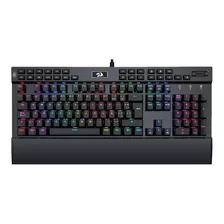 Teclado Gamer Redragon Yama K550 Qwerty Outemu Purple Español Latinoamérica Color Negro Con Luz Rgb