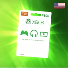 Gift Card Digital Xbox Live $100 Dolares/ Envio Imediato