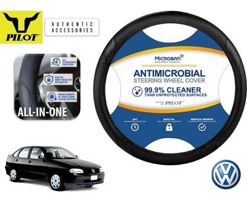 Funda Cubrevolante Negro Antimicrobial Vw Derby 1.8l 2000 Foto 4