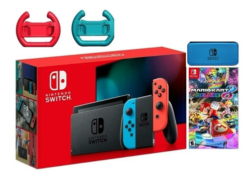 Nintendo Switch Nuevo Modelo+ Mario Kart+timon × 2+estuche