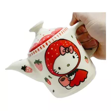 Tetera Hello Kitty Cerámica Esmaltada Artesanal