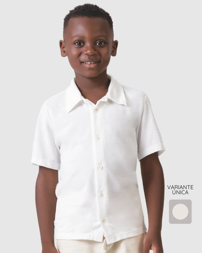 Camisa Malha Texturizada Fresquinha  Menino 4 A 14 Anos