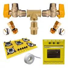 Kit Conexões Para Instalação Cooktop Forno Gás Gn E Glp