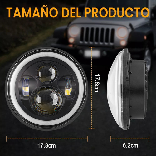 Faros Delanteros Led Redondos Drl Para Jeep Patriot 08-16 De Foto 8