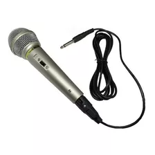 Microfone Com Fio Dinâmico Profissional Metal Cabo 2mts Top