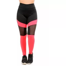 Calça Legging Detalhe Em Tela Neon 10467