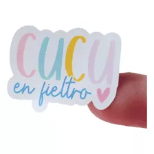 Stickers Pegotines Packaging Personalizados Frase O Logo