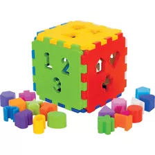 Cubo Didático 17x17cm Divertido E Colorido - Mercotoys 