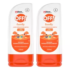 Repelente De Inseto Off Family Adulto Infantil 2x100ml Loção