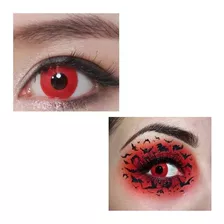 Pupilentes Rojos Halloween Disfraz Fiesta Bruja Cosplay