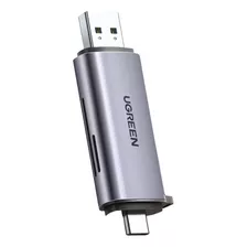 Adaptador Leitor Cartão De Memória Sd Tf Ugreen Usb E Usb C