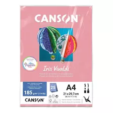 Papel Canson Iris Vivaldi A4 185g 25fls Sortido Pasteis