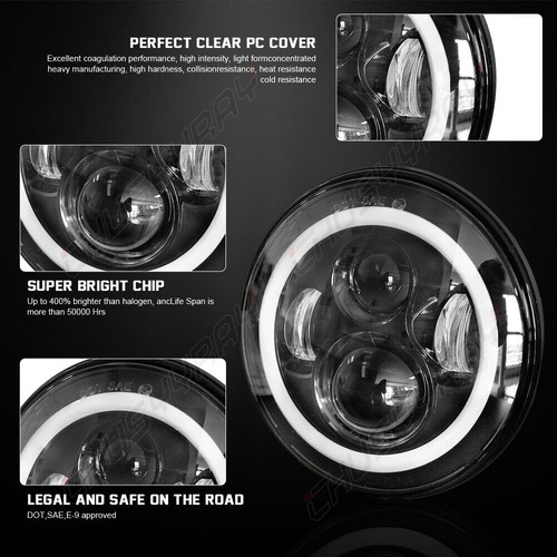 4 Faros Led De 5,75 Pulgadas Para Camin Dodge D100 D200 W10 Foto 9