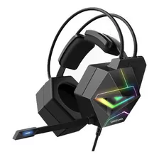 Audífonos Gamer Onikuma X20 Negro Con Luz Rgb Led 