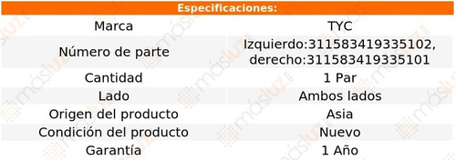 Set De Faros Niebla Audi Q3 13/15 Tyc Foto 2