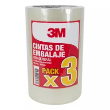 Set De Cintas Adhesivas Para Embalaje 48mmx30mts Color Transparente