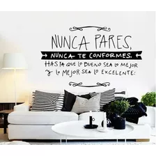 Vinilo Decorativo Frase Nunca Pares Vinilandia