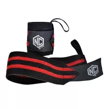 Munhequeira Elastica Wrist Wrap Cross Nc Extreme 35cm Cor Preto/vermelho