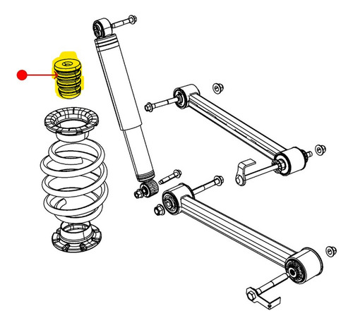 Par (2) Rebotes Amortiguador Trasero Jeep Liberty 2008-2012 Foto 2