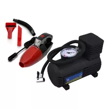 Kit Aspirador De Pó Automotivo 12v + Compressor