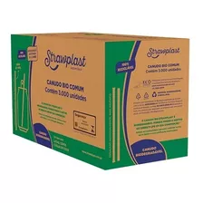 Canudo Biodegradável Ecológico 19,5cm Strawplast C/ 3000 Uni