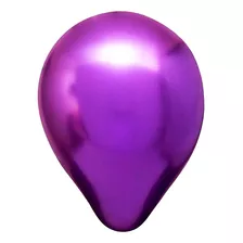 Balão Bexiga Cromado Metalizado Roxo Lilás 25 Unidade N9