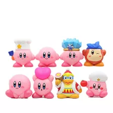 Figuras Kirby Star Set X8 Adventure Goma Pvc Vacio