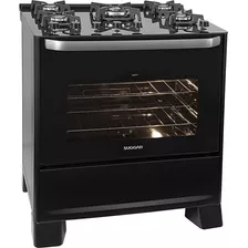 Fogão De Chão Suggar Best Cook A Gás/elétrico 5 Queimadores Preto 127v/220v Porta Com Visor 90l