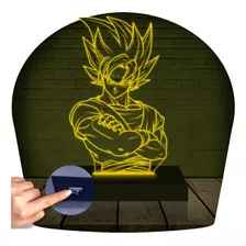 Luminária Led Abajur 3d | Dragon Ball Z Goku 2