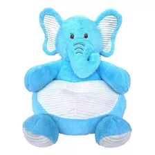 Sofazinho De Pelúcia Para Bebê Elefantinho Azul Kitstar 1150