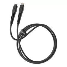 Cable Cargador Sleve Line X Usb Tipo C A Lightning Black Color Negro