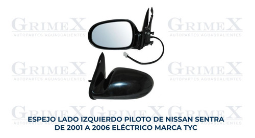 Espejo Sentra 2001-2002-2003-2004-2005-2006 Elctrico Ore Foto 2