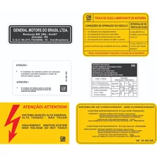 Adesivos Advertencia Cofre Motor Chevrolet Astra 2003