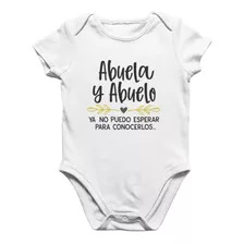 Body Bebe Pilucho Abuela Y Abuelo , Noticia Nieto, Estamp