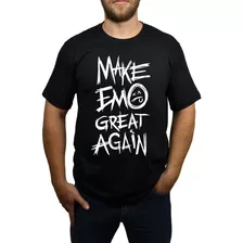 Camiseta Make Emo Great Again - Preto - Emocore