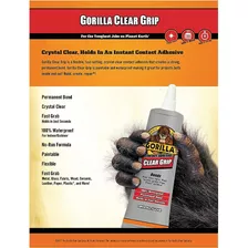 ~? Gorilla Clear Grip Contact Adhesive, Impermeable, 3 Onzas