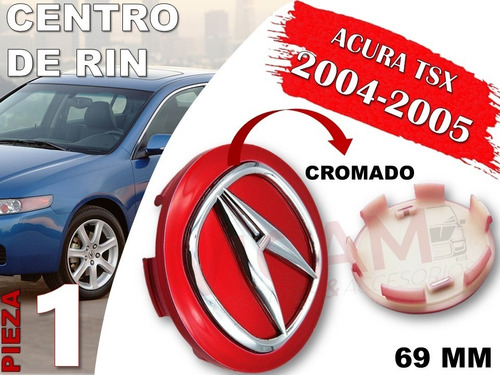 Centro De Rin Acura Tsx 2004-2005 69 Mm (rojo) Foto 2